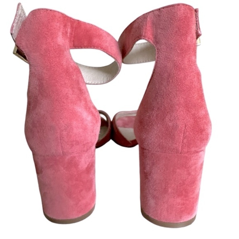 LOUISE ET CIE KARISA ANKLE CUFF PINK SUEDE BLOCK HEEL SIZE 7.5 - Picture 6 of 13